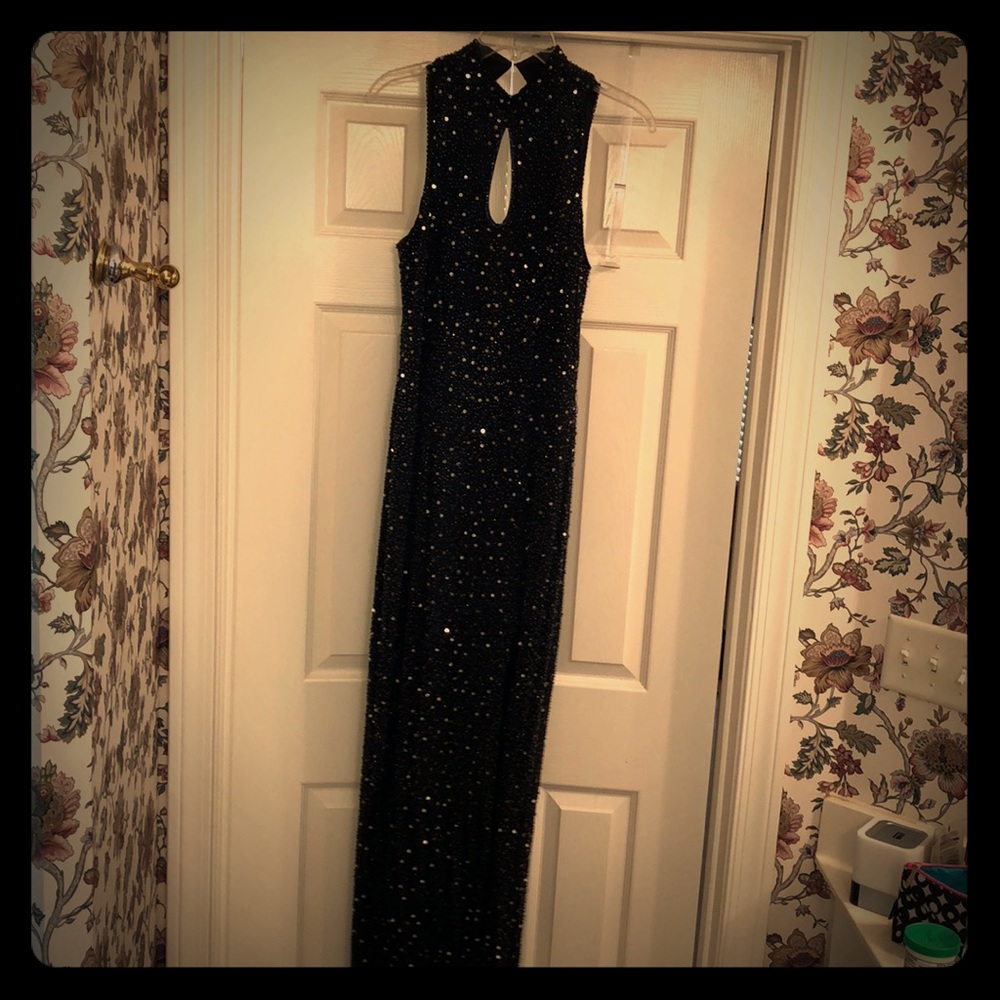 Beautiful beaded evening down